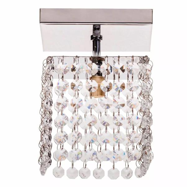 Imagem de Lustre Com 168 Cristais Acrílico Alto Brilho Para Quarto, Lavabo, Hall Social Base em Aço Inox