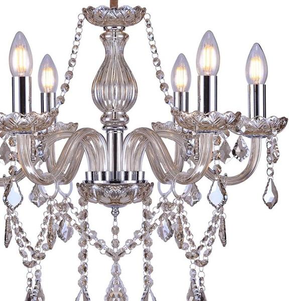 Imagem de Lustre crist glam conhaque 6xe14 taschibra