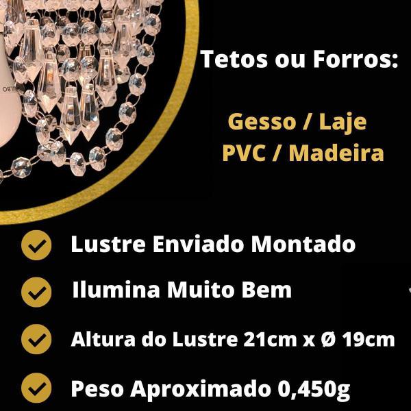 Imagem de Lustre cristal acrílico  Kit 2 lustres  Design moderno