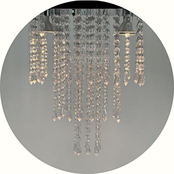 Imagem de Lustre Cristal Acrílico Luxuoso Com Alto Brilho Para Sala