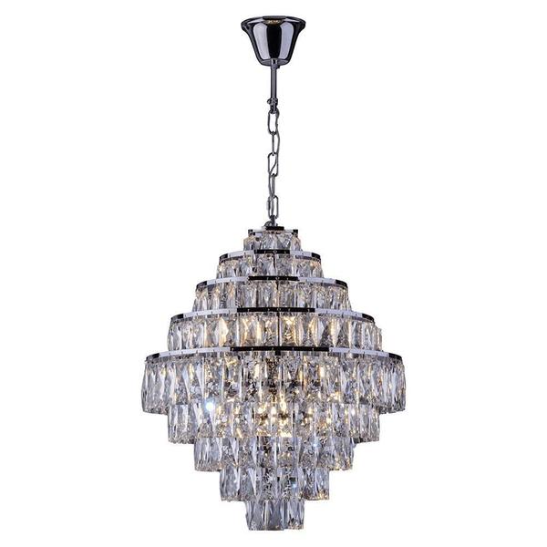 Imagem de Lustre Cristal Legítimo K9 Luminária Florença Belle 45Cm