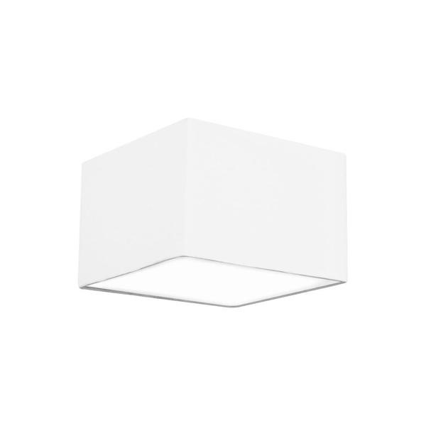 Imagem de Lustre Cupula Dome Quadrado 30x20cm Branco