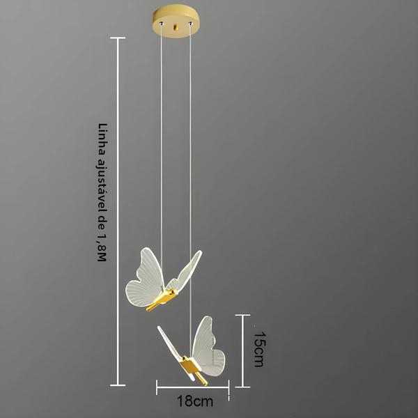 Lustre de Borboleta Moderno - Lâmpada de Acrílico para Quarto, Sala e Escritório Imagem de Lustre de Borboleta Moderno - Lâmpada de Acrílico para Quarto, Sala e Escritório
