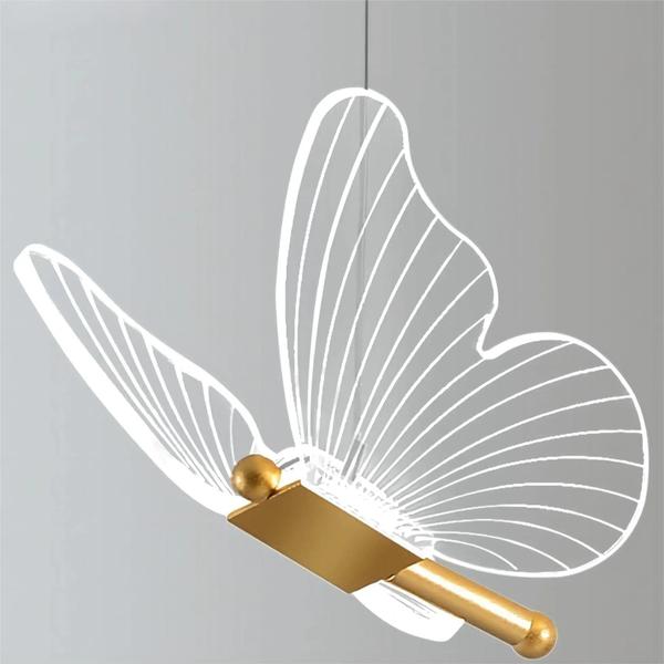 Lustre de Borboleta Moderno - Lâmpada de Acrílico para Quarto, Sala e Escritório Imagem de Lustre de Borboleta Moderno - Lâmpada de Acrílico para Quarto, Sala e Escritório