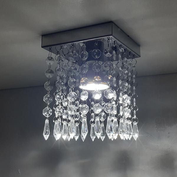 Imagem de Lustre De Cristal Acrílico Alto Brilho Com 15 Cm De Altura