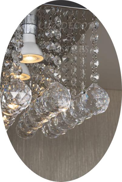 Imagem de Lustre De Cristal Acrílico Alto Brilho Vai Montado 110V/220V