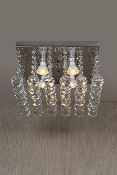 Imagem de Lustre De Cristal Acrílico Alto Brilho Vai Montado 110V/220V