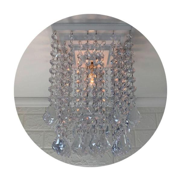 Imagem de Lustre de Cristal Acrílico Branco 30cm -