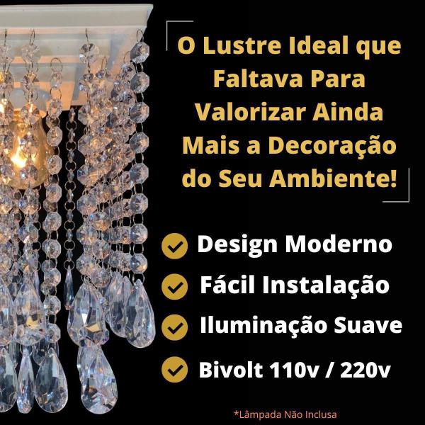 Imagem de Lustre de cristal acrílico  Design moderno