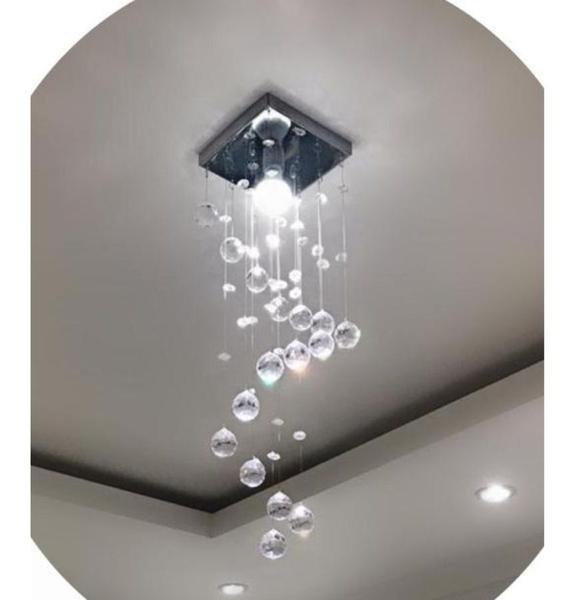 Imagem de Lustre De Cristal Acrílico Espiral Para Sala E Quarto