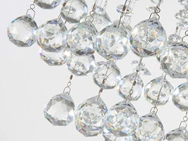 Lustre de Cristal Brilhante Base em aço inox Pronta Entrega - CASA CRISTALLE Imagem de Lustre de Cristal Brilhante Base em aço inox Pronta Entrega