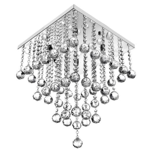 Imagem de Lustre De Cristal Com 55Cm de Altura , Para Sala De Jantar/Estar/Hall, Com 49 Esferas k9 Legítimas de 30mm.