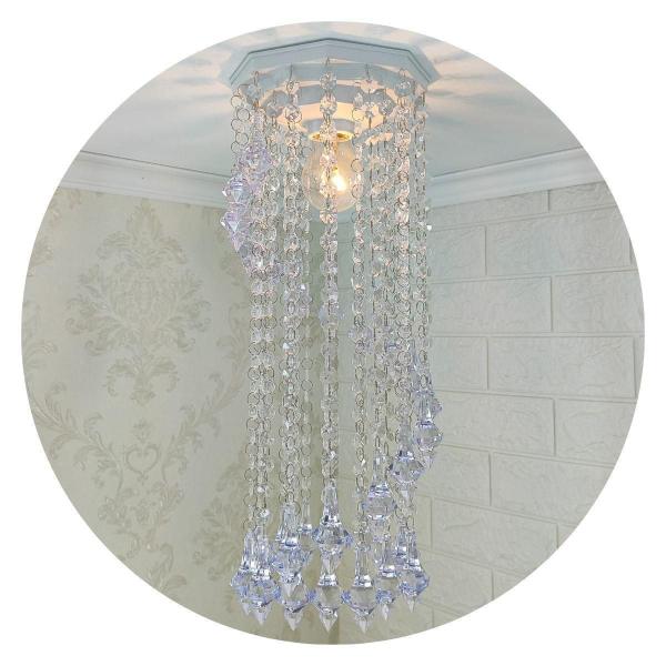 Lustre de Cristal em Acrílico 45 cm - Design Moderno - Lustres Sh Design Imagem de Lustre de Cristal em Acrílico 45 cm - Design Moderno