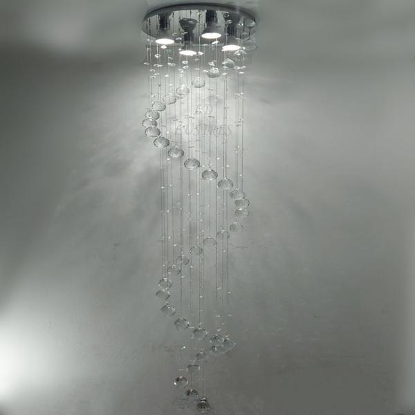 Imagem de Lustre De Cristal Espiral Com 2,30 Metros De Altura, Para Shopping/Vão De Escada/ Pé Direito Duplo, etc.