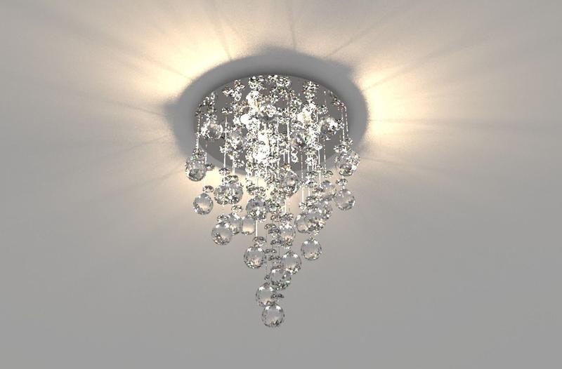 Imagem de Lustre de Cristal Legitimo 23cm Corredor Lavabo Hall Entrada Sacada L401