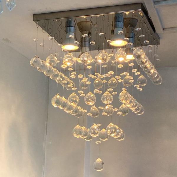 Imagem de Lustre de Cristal Legítimo K9 Quadrado Para Sala e Quarto