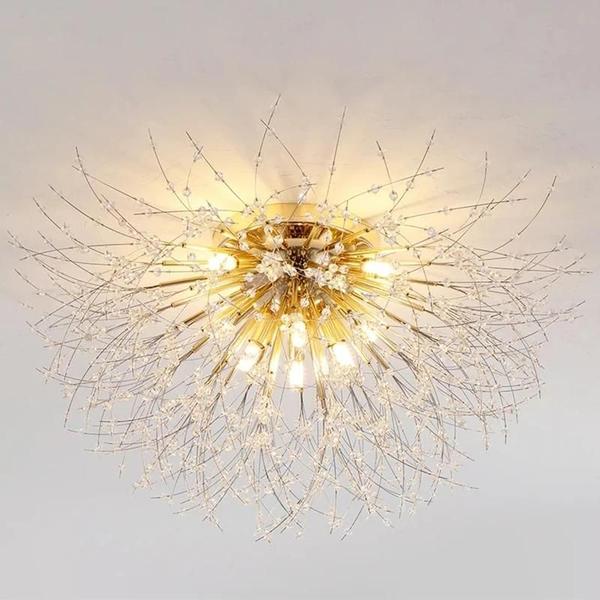 Imagem de Lustre de Cristal Moderno Estilo Nórdico - Para Sala de Estar, Jantar e Quarto