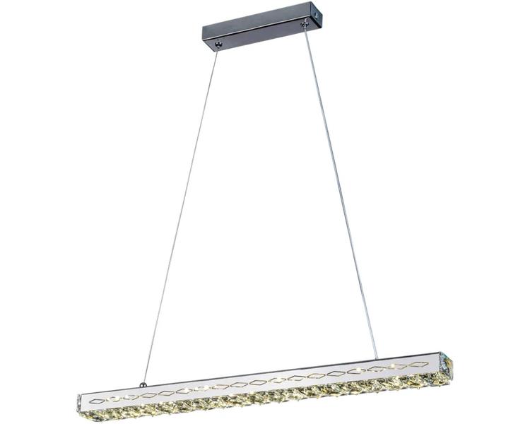 Imagem de Lustre De Cristal Pendente Tokyo Led Strip Retangular Em Barra 12W 4000k Sala