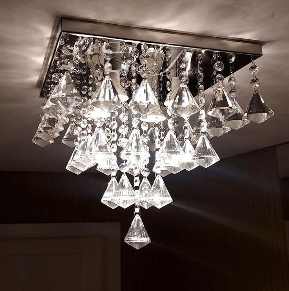 Imagem de Lustre De Peão Para Quarto Com Base De Inox 30x30cm