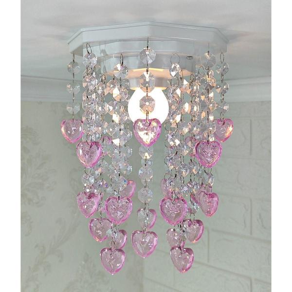 Imagem de Lustre de Quarto de Crianças Design Moderno Rosa