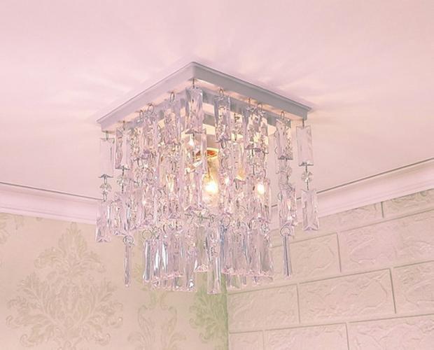 Imagem de Lustre De Sala Cristal Acrílico Luminária Para Decorar Casa