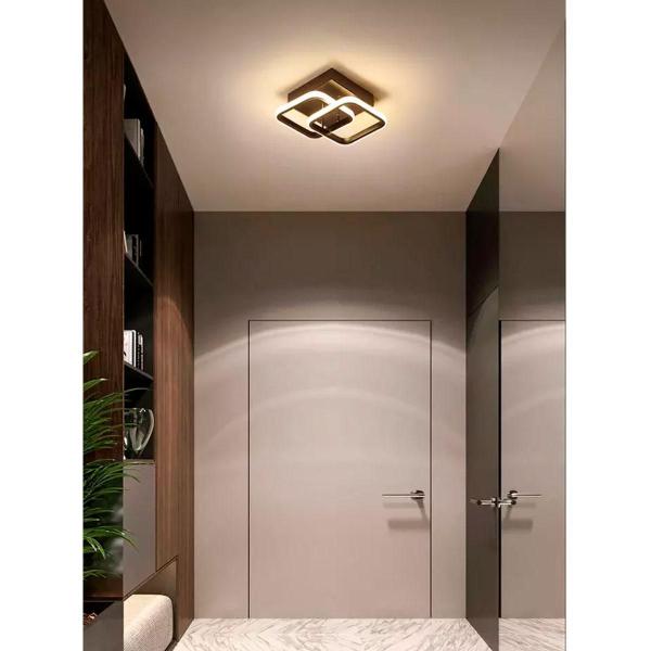 Imagem de Lustre De Teto Led Para Banheiro 24X20X12,5Cm - Preto