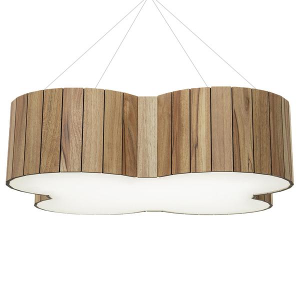 Imagem de Lustre Decorativo Madeira Pendente Farol 50Cm