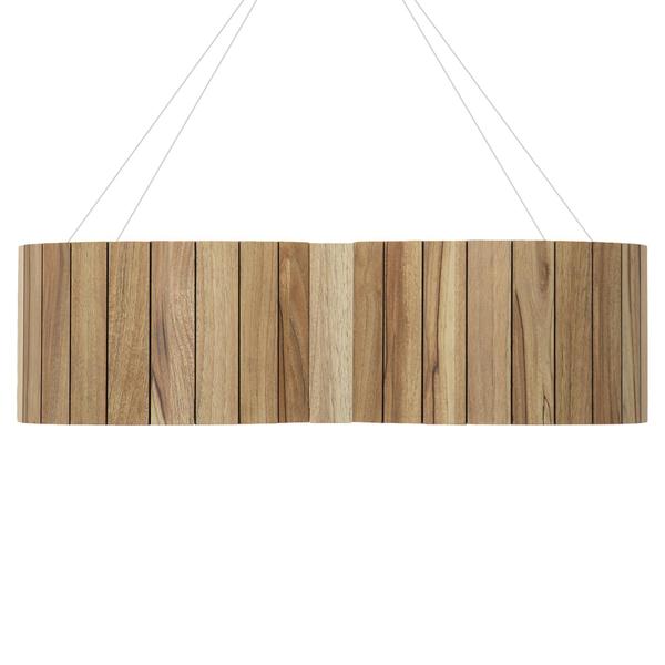 Imagem de Lustre Decorativo Madeira Pendente Farol 68Cm