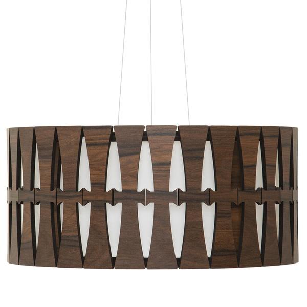 Imagem de Lustre Decorativo Madeira Pendente Redondo Maracaju 60Cm