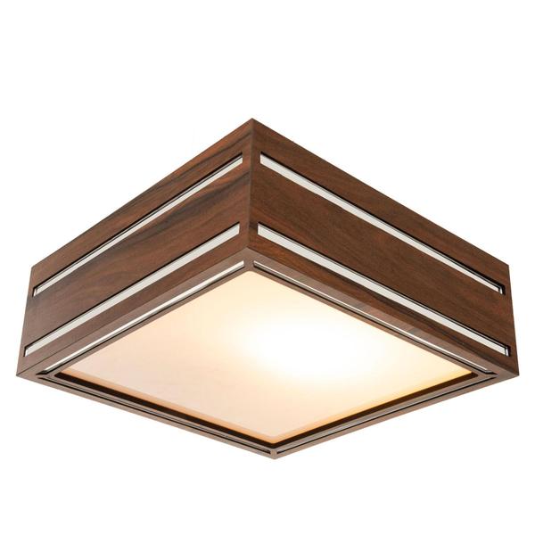 Imagem de Lustre Decorativo Madeira Plafon Ilhota Mirror 30Cm