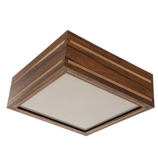 Imagem de Lustre Decorativo Madeira Plafon Ilhota Nog 20Cm