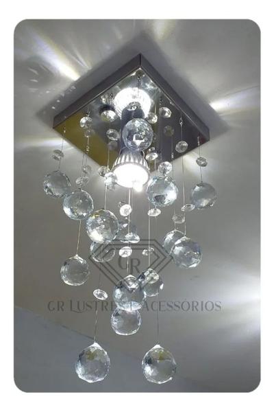 Imagem de Lustre Em Acrílico Modelo Chuva Para Sala 40cm