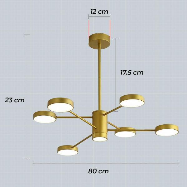 Imagem de Lustre Galáxia Led Pendente Moderno Bivolt Hastes Luminária