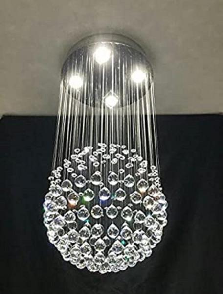 Imagem de Lustre Globo Cristal k9 30cm de Diâmetro para, quarto, cozinha, hall, sala de jantar