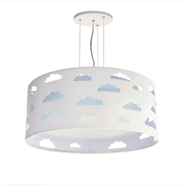 Imagem de Lustre Infantil Luminária Pendente Nuvens Recortes 40x16