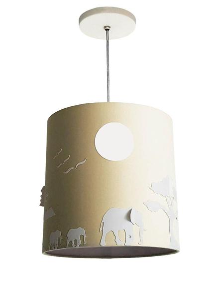 Imagem de Lustre Infantil Pendente Safári 25X25 Crú