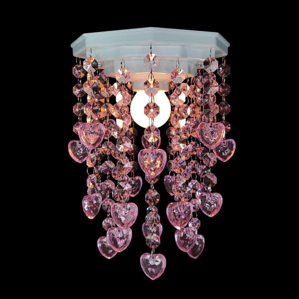 Lustre Infantil Rosa Bebê de Acrílico - 25cm - Lustres Sh Design Imagem de Lustre Infantil Rosa Bebê de Acrílico - 25cm