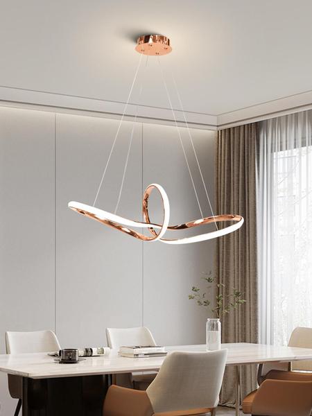 Imagem de Lustre Infinito Dourado Moderno 35w Bivolt Muda de Cor