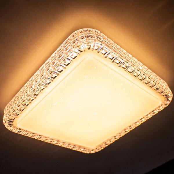 Imagem de Lustre Led Em Acrilico  28x28 Orion Branco Quente St1382