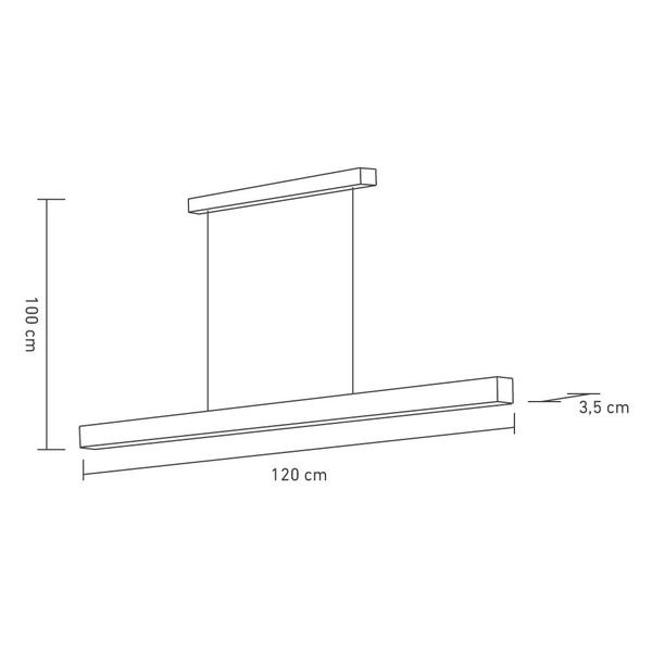 Imagem de Lustre LED Linear Perfil Led Moderno Para Sala de Jantar Estar Cozinha Escritório 36W Bivolt