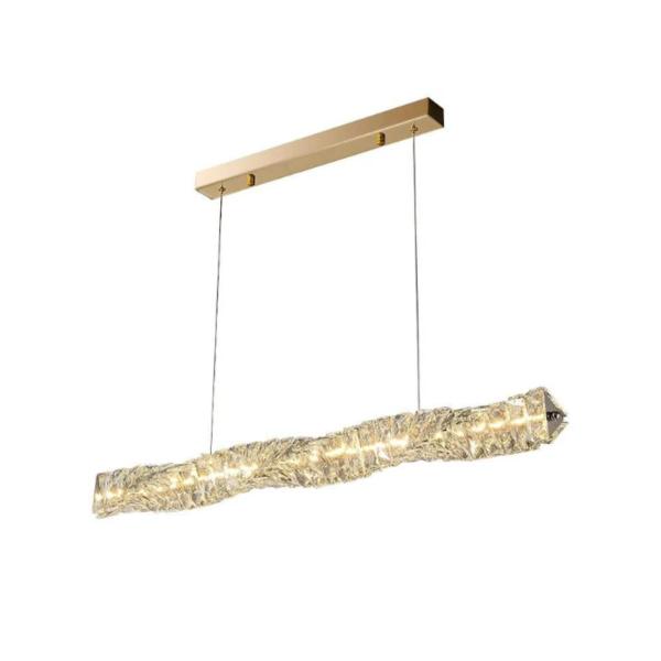 Imagem de Lustre LED Pingente de Cristal Cintilante Dourado Moderna 