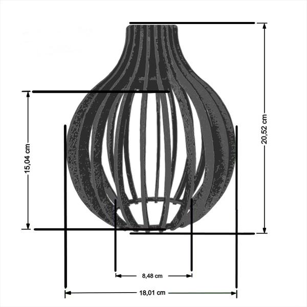 Imagem de Lustre Luminária Pendente 18x20 Marrom Sala Quarto - 1 Coquin Marrom