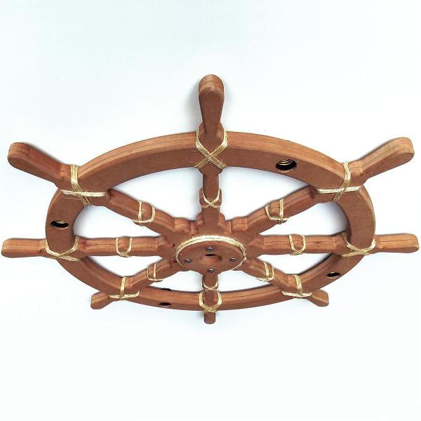 Imagem de Lustre Luminária Pendente 85Cm Leme De Navio Rústico 5B