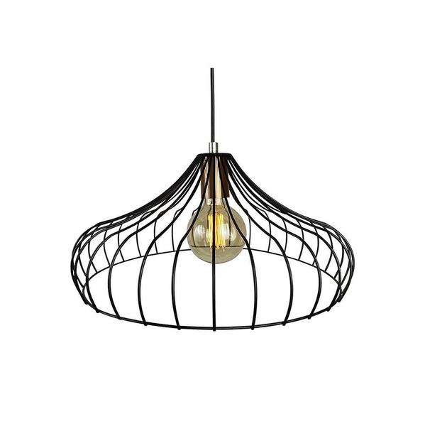 Imagem de Lustre Luminária Pendente Aramado Wind Wireframe 42Cm Preto