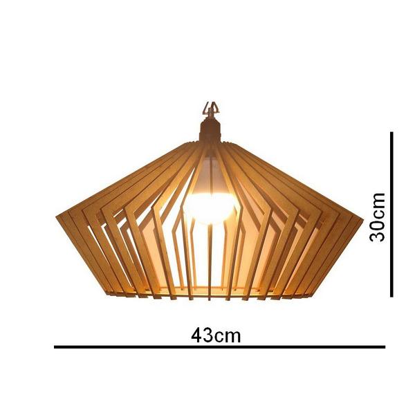 Imagem de Lustre Luminária Pendente de Madeira MDF Mod. China