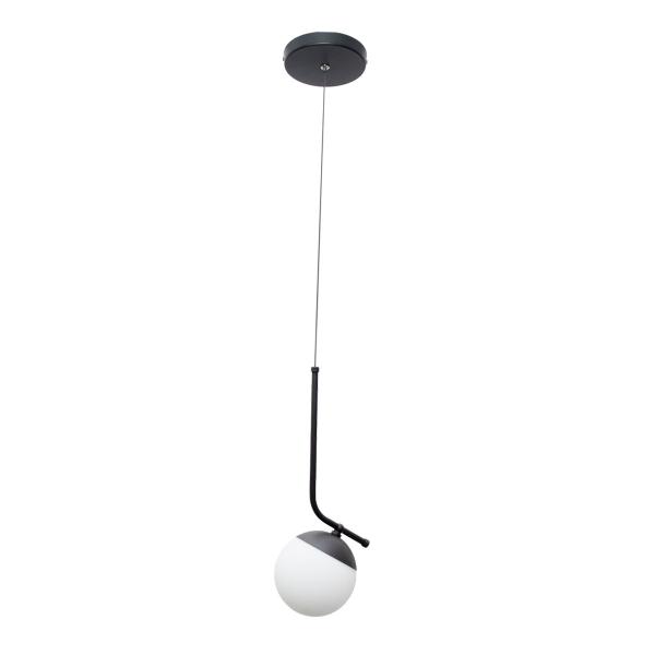 Imagem de Lustre Luminaria Pendente Karla Inclinado de Aluminio Vidro Globo 110v/220v