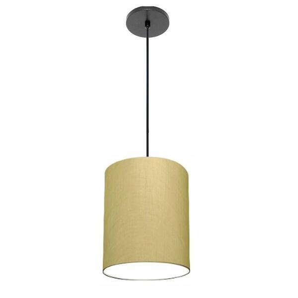 Imagem de Lustre Luminária Pendente Vivare Free Lux PE-4104PR Cúpula em Tecido 15x25cm