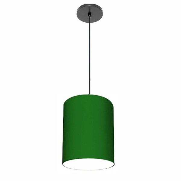 Imagem de Lustre Luminária Pendente Vivare Free Lux PE-4104PR Cúpula em Tecido 15x25cm