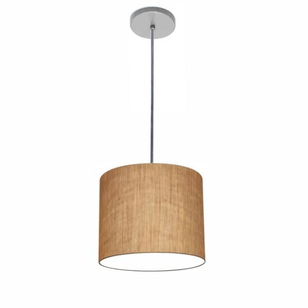 Imagem de Lustre Luminária Pendente Vivare Free Lux PE-4106CZ Cúpula em Tecido 20x25cm