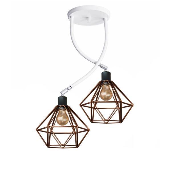 Lustre Luminária Sputnik Aranha 2 Braços Quarto Sala Cozinha - Ilustre lar Imagem de Lustre Luminária Sputnik Aranha 2 Braços Quarto Sala Cozinha